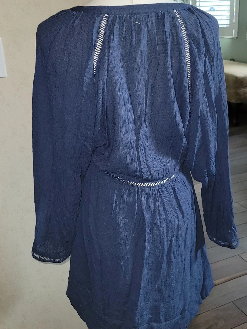 Free People Navy Blue Knit Top with Branded Tag
